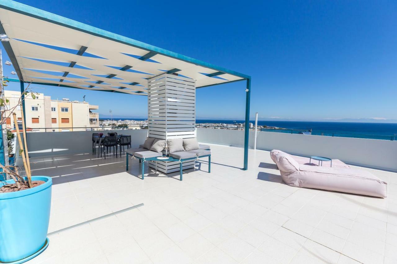 Groovy & Cozy Apt With Private Seaview Rooftop Terrace Родос Экстерьер фото
